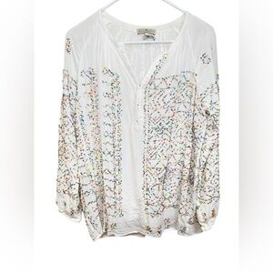 Essentiel Antwerp Elegant Blouse Multicolor Embroidery &beads sequin size 36 (6)